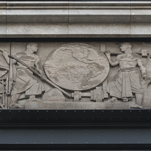 Globe bas-relief